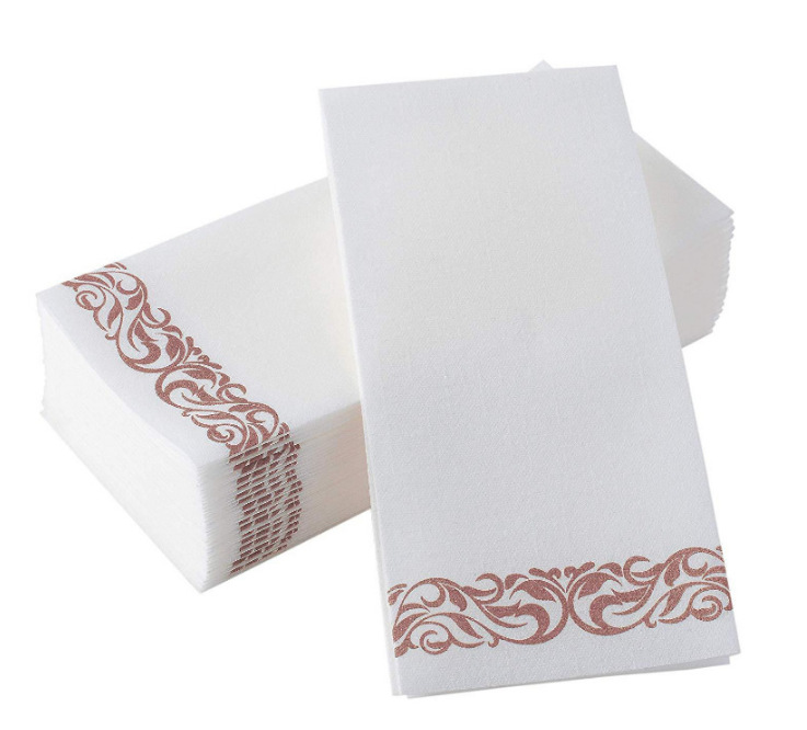 50Pcs Disposable Hand Towels Table Napkin Paper Elegant Tissue Christmas Birthday Party Wedding Napkin serviette deco mariage