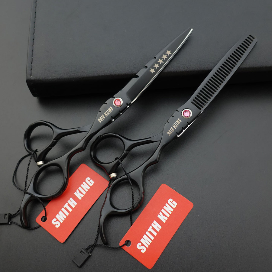 Scissors Shears 6 inch Professional Hairdressing scissors set Cutting Thinning Barber shears quality 230906