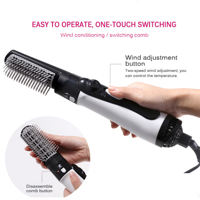 Hair Dryers Multifunctional Dryer Curling Brush Straightener Comb 1200W Rotating 3 In 1 Air Blow 230906