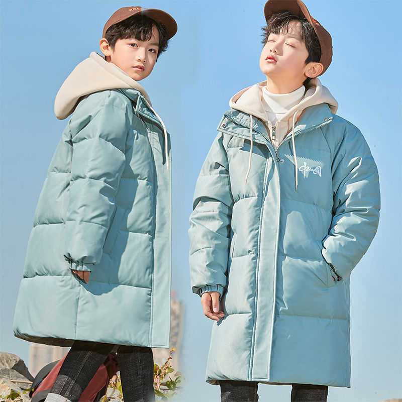 Down Coat Winter Kids Girls Long Coats Children Boys Jackets Fashion Thick Hooded White Down 2-14Y Teenagers Overcoat Parkas R230905
