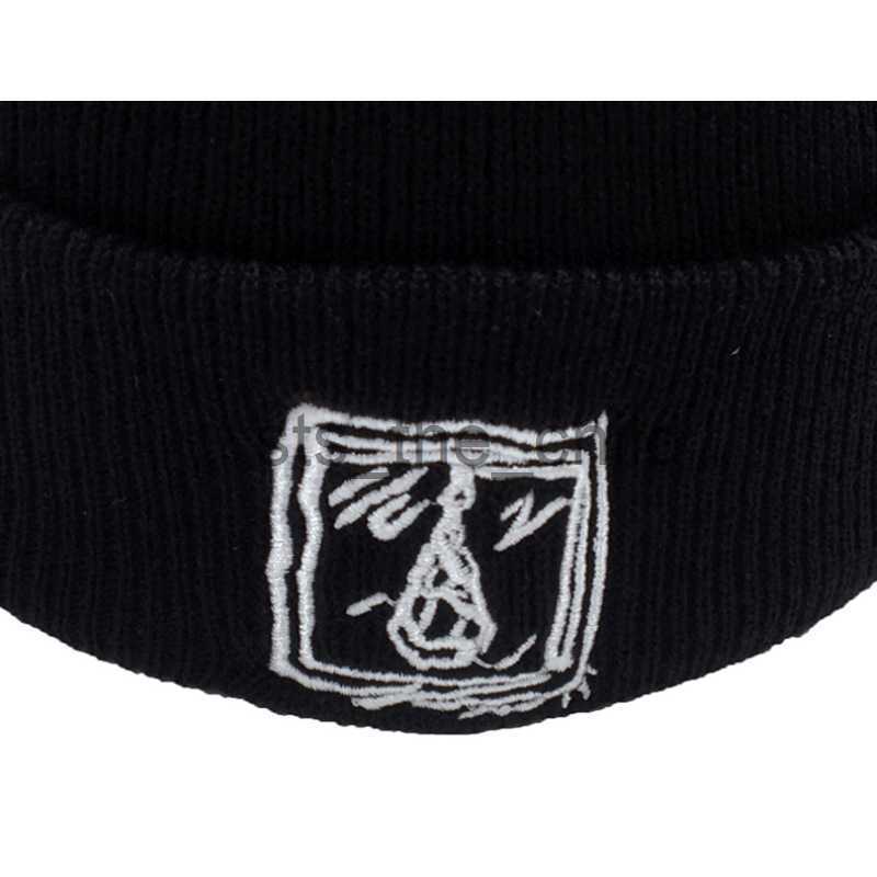 Beanie/Skull Caps Winter LilPeep embroidered knitted hat sad face expression funny men women beanie hat x0907