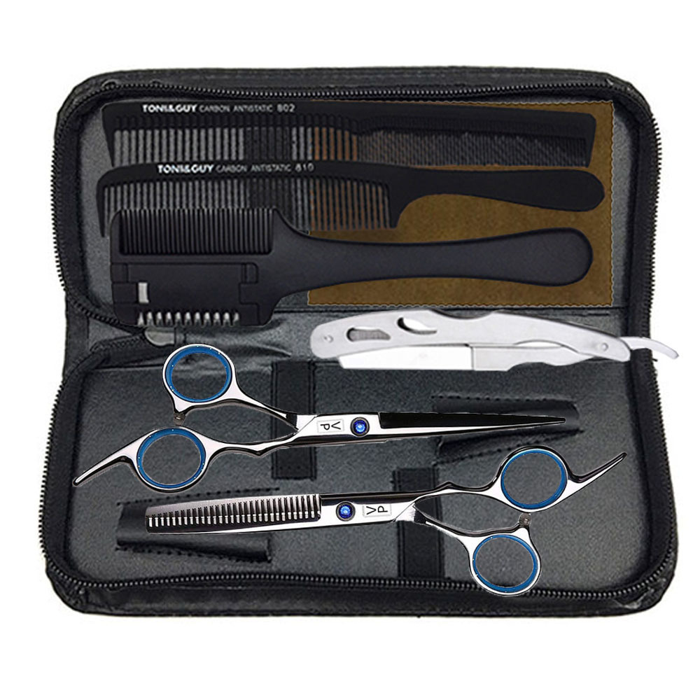 Scissors Shears Professional Hairdressing Haircut 6 Inch 440C Barber Shop Hairdresser's Cutting Thinning Tools High Quality Salon Set 230906