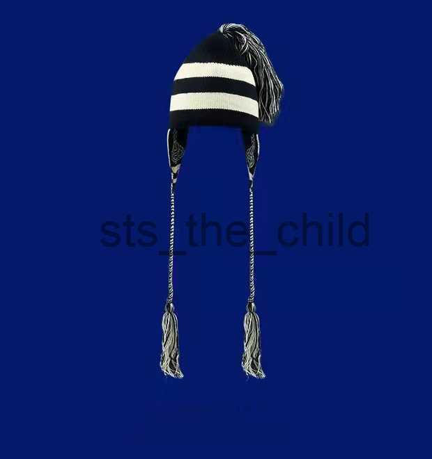 Beanie/Skull Caps Anime Cosplay Apparel Beanies Okazaki Shinichi NANA Hats Girl Women Tassel Ear protection hat Winter Fall Casual Bonnet Gorro x0907