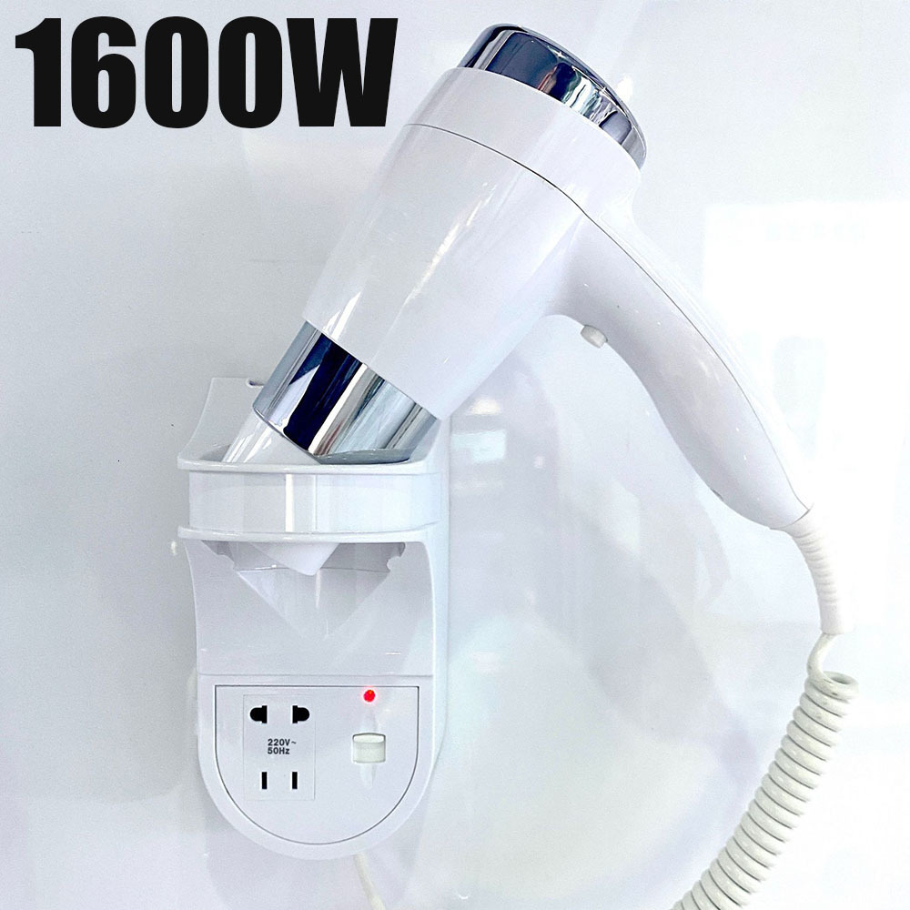 Other Massage Items 1600W Wallmounted Hair Dryer for el with Switch Blower Strong Wind Bathroom Toilet Homestay Hairdryer Household Drying Tools 23090