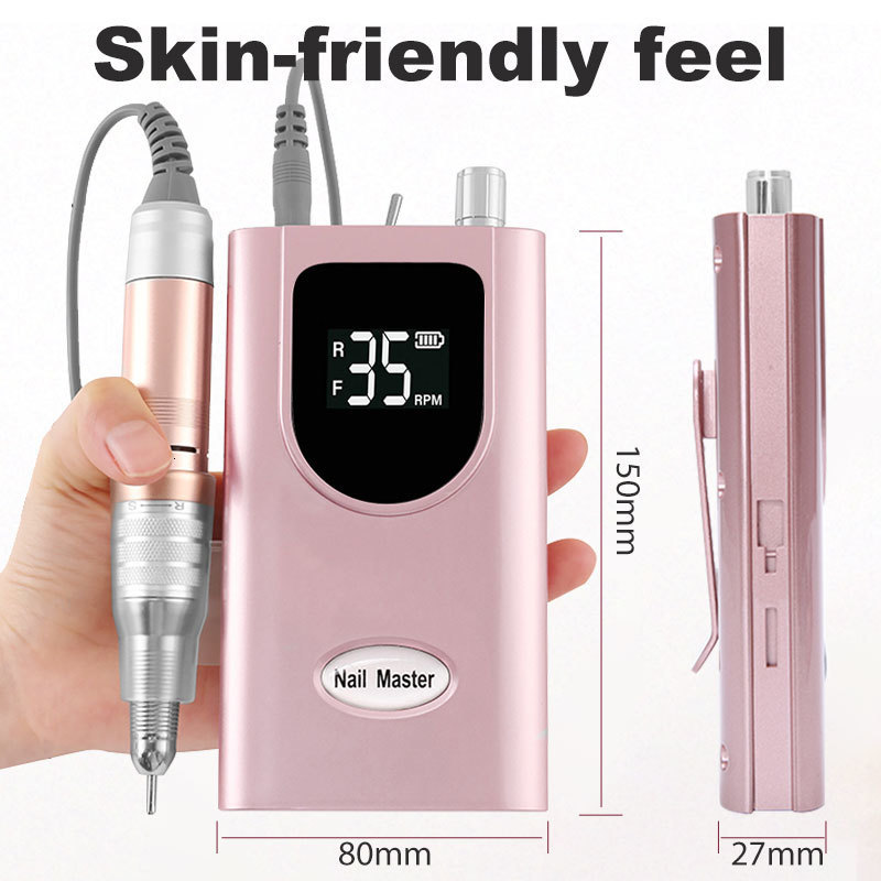 Nail Manicure Set 35000RPM Professional Electric Nail Sander for Manicure Pedicure Rechargeable Cordless Power Nail Drill Machine for Gel Remover 2308