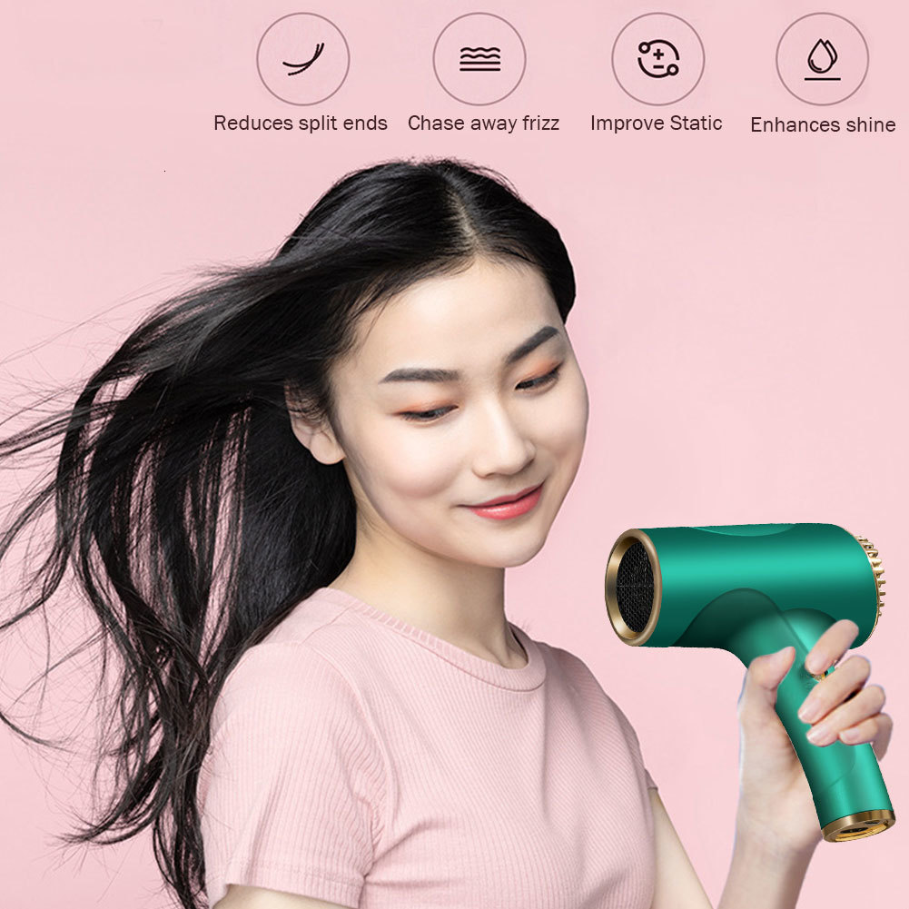 Other Massage Items Portable Hair Dryer 2600mah Cordless Handy Hairdryer 40500W USB Rechargeable Powerful 2 Gears for Household Travel Salon 230906