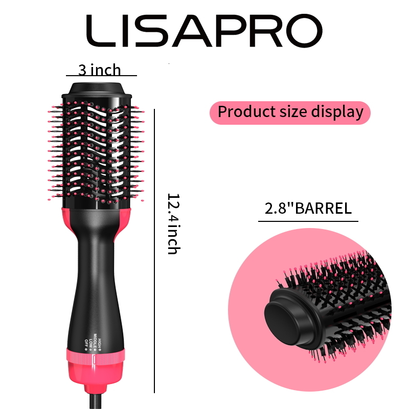 Hair Dryers LISAPRO 3 IN 1 Air Brush OneStep Dryer And Volumizer Styler and Blow Professional 1000W 230906