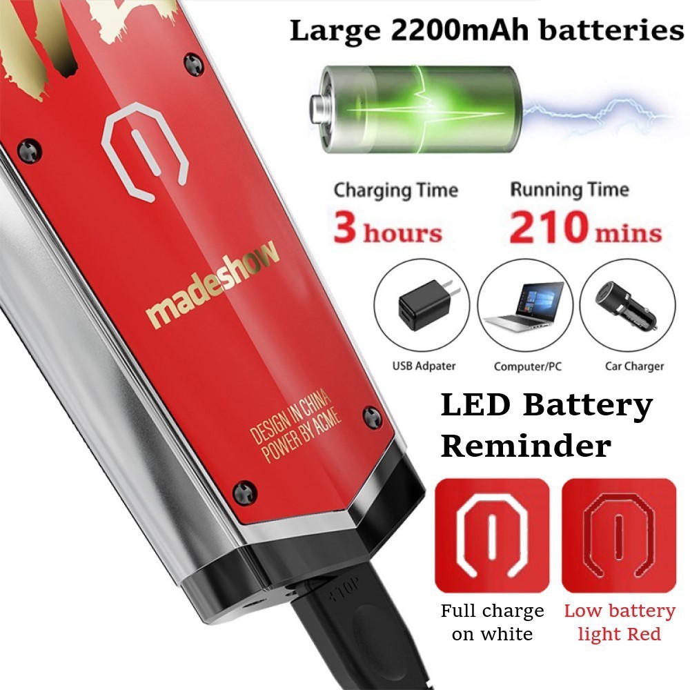 Electric Shavers Madeshow M10 M11 Professional Hair Clippers For Men Barber Shop 0 MM Bald Head Trimmer Beard Cutter Machine Grooming Shaver 230906
