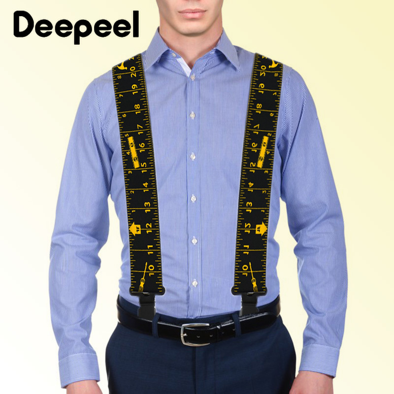 Suspenders 1Pc 5*120cm Men's Adult Xtype 4 Clips High Elastic Suspender Adjustable Heavy Duty Braces Tool Belt Susperders Male Jockstrap 230907