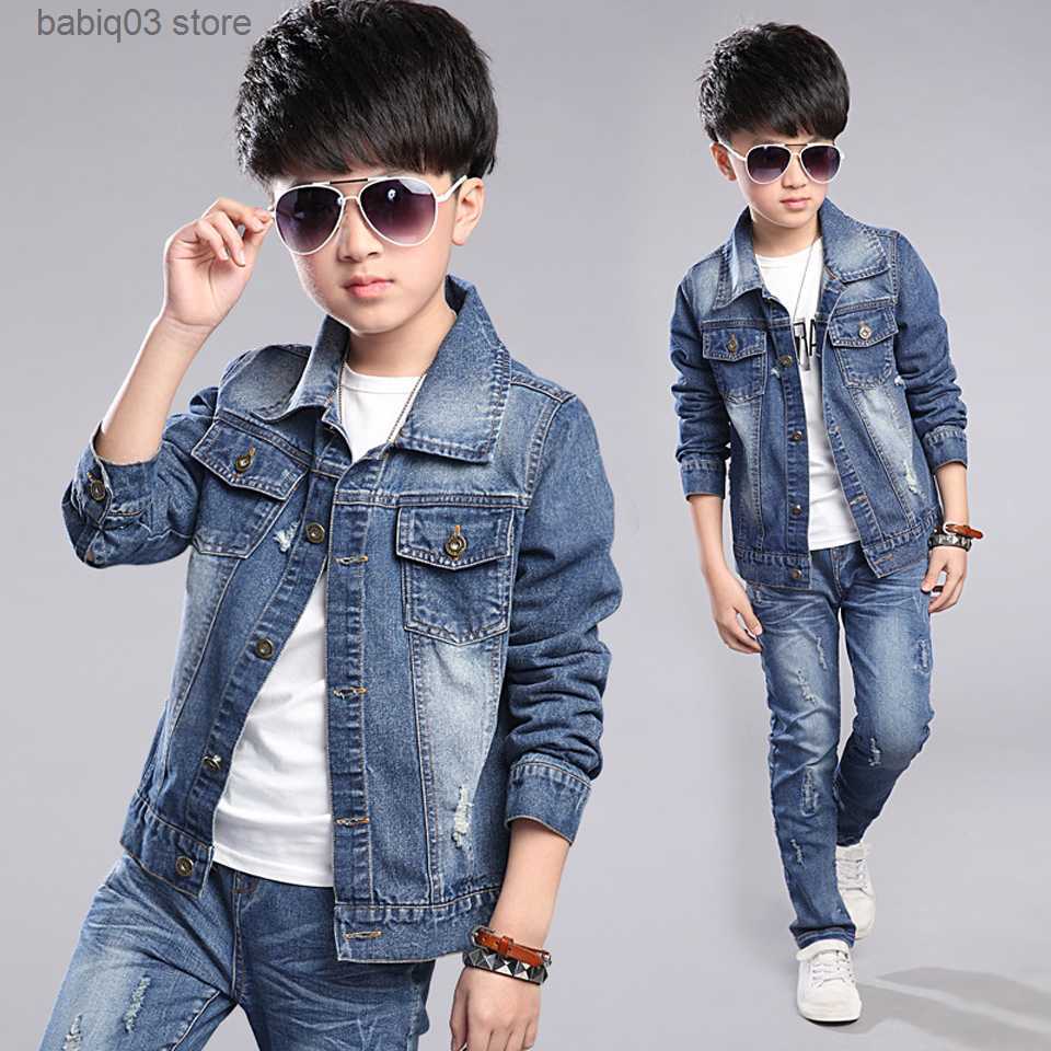Clothing Sets Fashion Autumn Clothing Kids Jackets Baby Boys and Girls Jackets Kid Casual New Boys Coats Denim Jackets Kids Jeans Outwear T230907