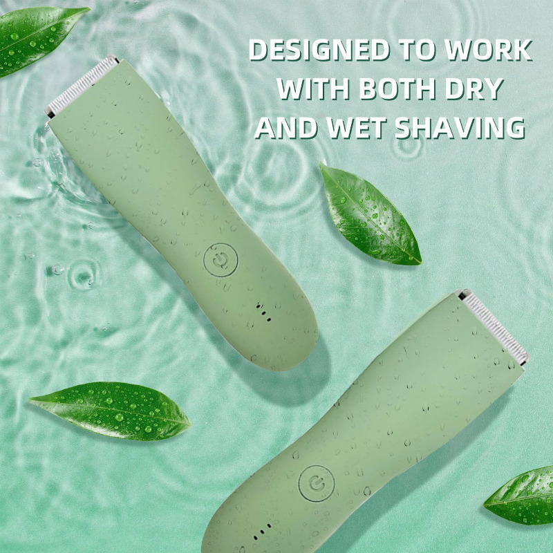 Electric Shavers Body Hair Trimmer for Men Balls Waterproof Green Shaver Machine Man Shaving Groin Trimmers Sensitive Areas 230906