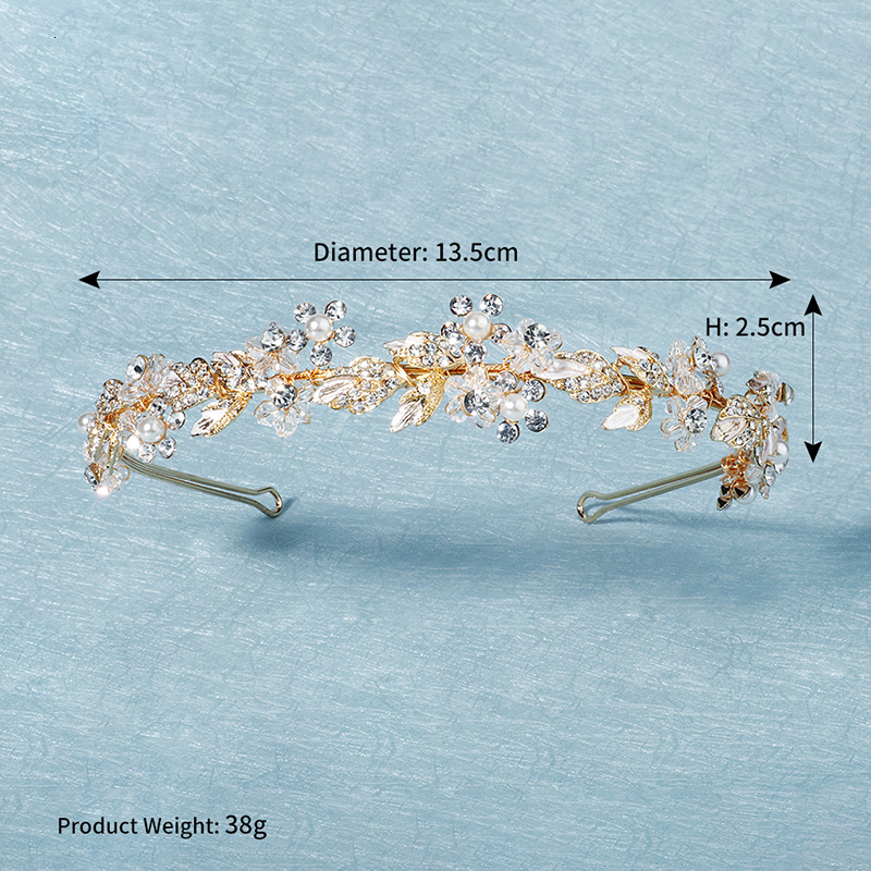 Wedding Hair Jewelry Miallo Fashion Flower Crystal Headbands for Women Hair Accessories Silver Color Crown Wedding Bridal Hair Jewelry Headpiece Gift 