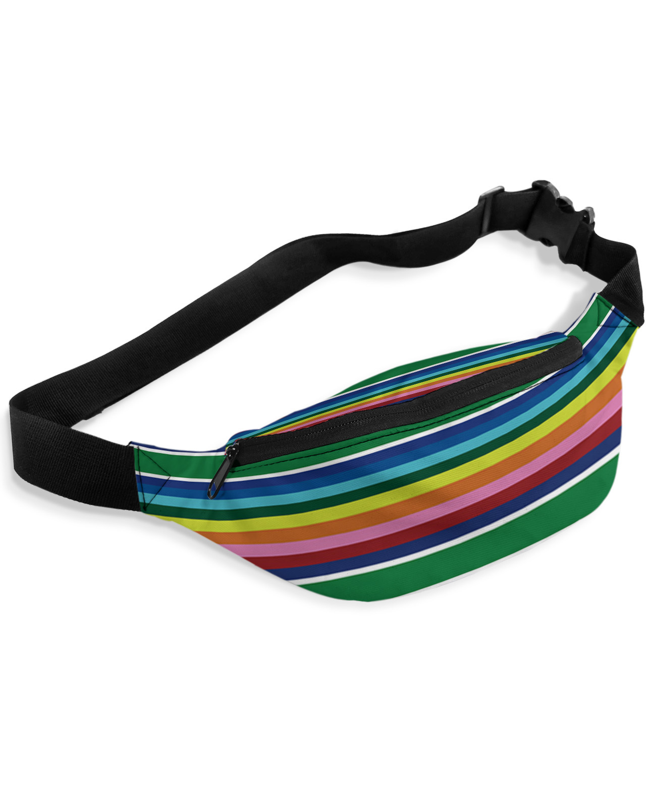 Waist Bags Geometric Rainbow Stripes Boho Style Men Women Waist Bag Fanny Pack Purse Phone Belt Bag Wallet Pouch Waterproof Banana Hip Bags 230907