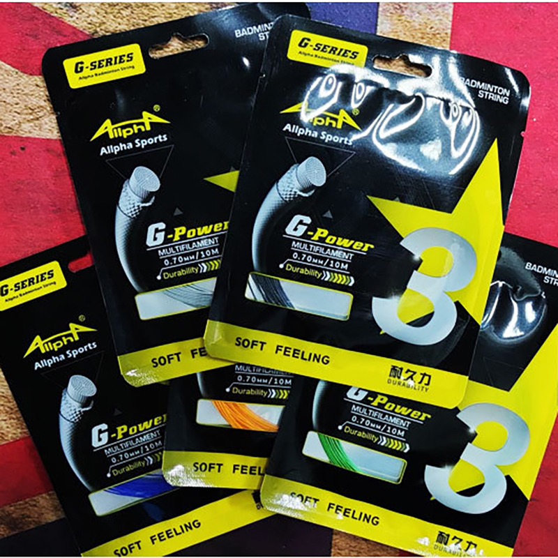 Badminton Sets Allpha 10Pcs Badminton String 0.7mm High Polymer Multiflament Badminton Racket String Net 2428 Pounds Shuttlecock Net 230907