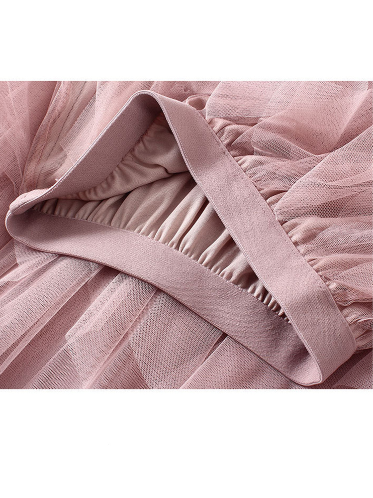 Skirts TIGENA Tutu Tulle Long Maxi Skirt Women Fashion Korean Cute Pink High Waist Pleated Skirt Mesh Female Lady Aesthetic Faldas 230907