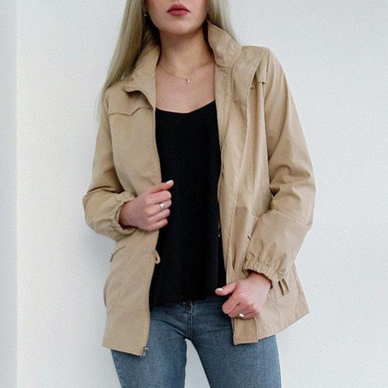 Womens Trench Coats HIFASHION Women Double Layer Windbreaker Autumn Casual Slim Coat Fashion Plus Size 4Xl StandUp Collar Ladies Jacket 230906