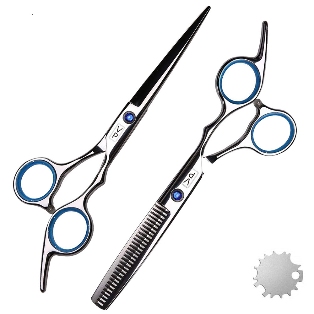 Scissors Shears Professional Hairdressing Haircut 6 Inch 440C Barber Shop Hairdresser's Cutting Thinning Tools High Quality Salon Set 230906