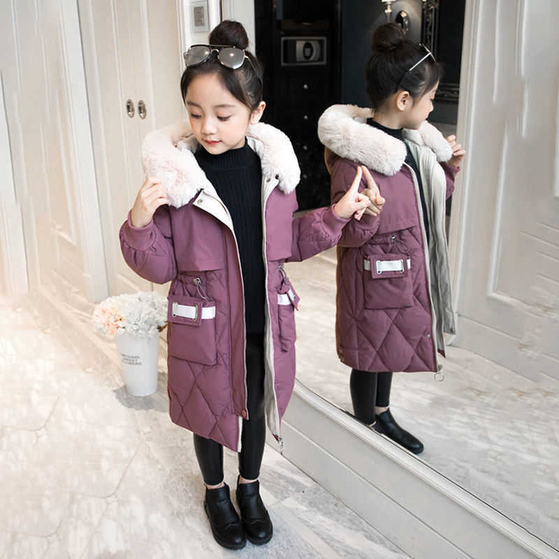 Down Coat 2023 New brand fashion Girl clothes Winter Jacket Warm Coat Thick Children's Winter Clothing Kids Big Hooded Outerwear R230905