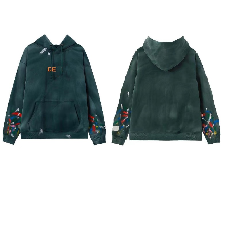 mens hoodie designer hoodie sweatshirt for men and women autumn fashion letter print painting casual pullover loose hoodies green S-XL