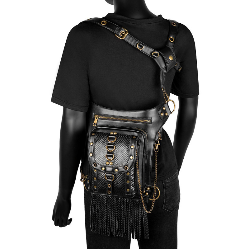 Waist Bags Chikage Euramerican Y2K Style Women's Waist Pack Steampunk Vintage Personality Shoulder Bag Large Capacity Crossbody Fanny Pack 230907