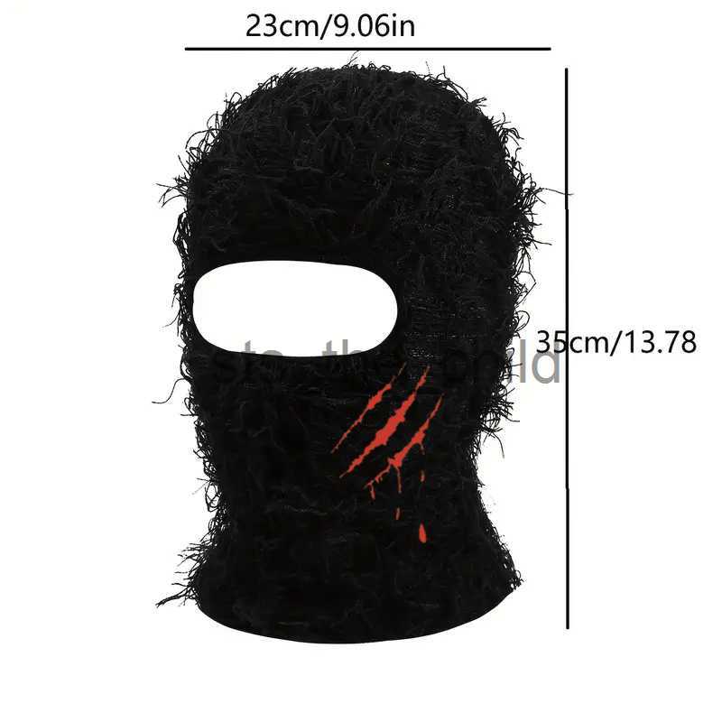 Beanie/Skull Caps 1pcs Y2k Embroidered Baraklava Full Ski Mask Fashion Knitted Camo Headwear Unisex Y2K Knitted Hat Women's Men's Mask x0907