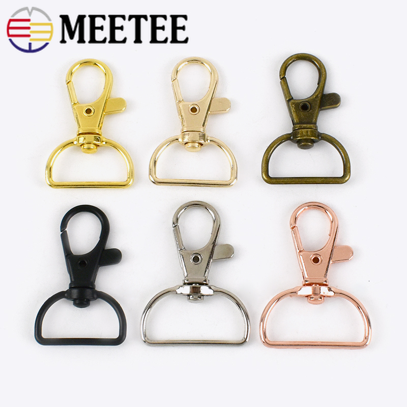 Buckles 1020Pcs 20mm25mm Metal Lobster Clasp Clip Snap Hook Swivel Trigger Carabiner Bag Buckles Handbags Strap Webbing Hang Buckle 230907