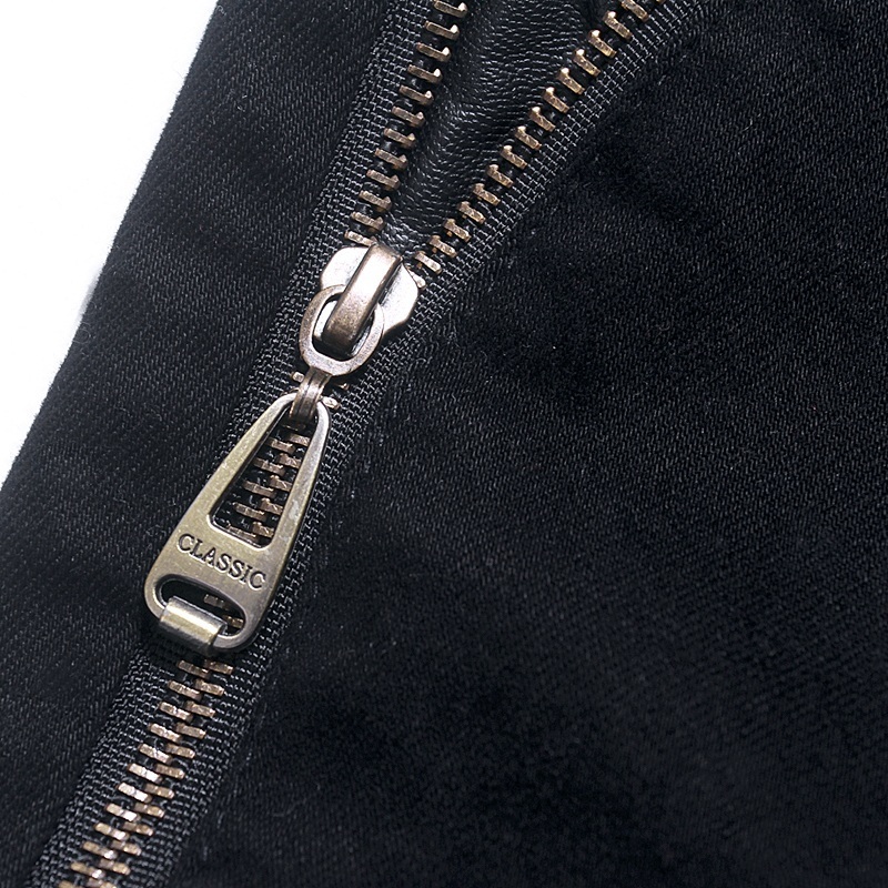 Men s Pants Fashion Black Zipper Motorcycle Leather Korean Slim Skinny splice Denim 230906