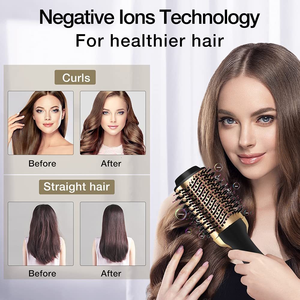 Hair Dryers 3 In 1 Adjustable Air Comb Profissional Wet And Dry Dryer Electric Straight Curly Styling Tool Smoothing Brush 230906