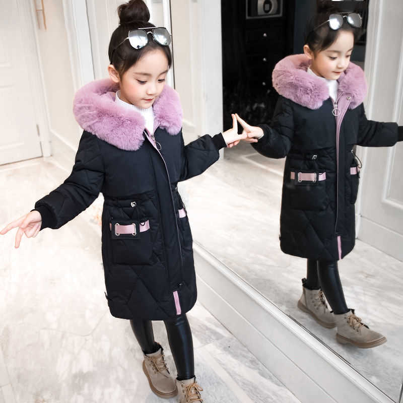 Down Coat 2023 New brand fashion Girl clothes Winter Jacket Warm Coat Thick Children's Winter Clothing Kids Big Hooded Outerwear R230905