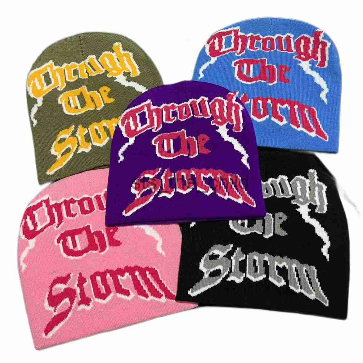 Beanie/Skull Caps Embroidery Knitted Winter Hats Graphic Unisex Jacquard Beanie x0907