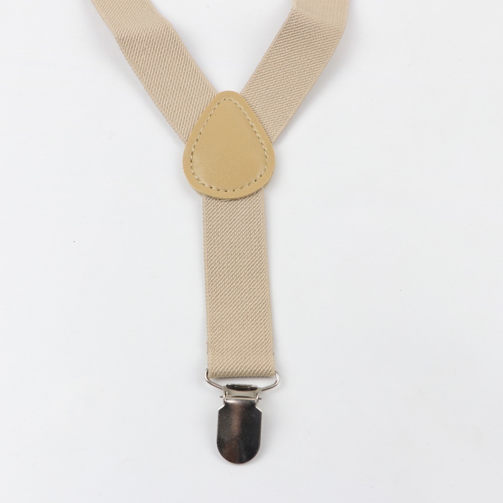 Suspenders Solid Color Man's Belt Bowtie Set Men Women Suspenders Polyester YBack Braces Two Colors Bow Tie Adjustable Elastic 230907