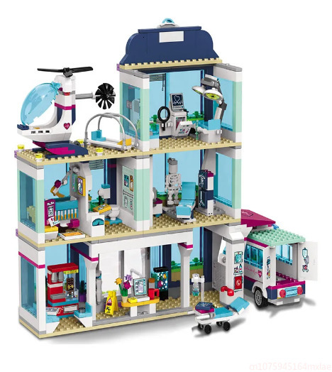 Aircraft Modle 932pcs Heartlake City Park Hospital Compatible 41318 Friends Building Block Girl Bricks Toys For Children Birthday Gifts 230907