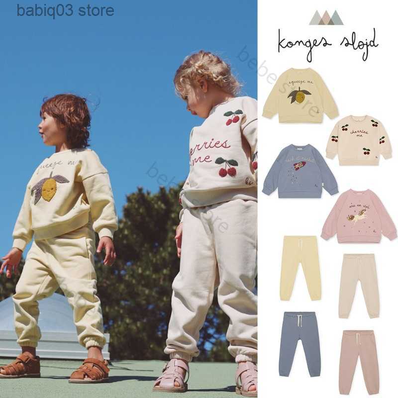 Clothing Sets Bebe Store Bebe Store Spot Danish Konges Slojd SS23 Spring/Summer Children's Long Sleeve Printed Sweater Pants T230907