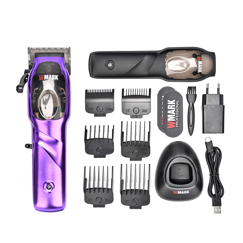 Electric Shavers 2023 WMARK NG9003 High Speed Professional Hair Clipper Microchipped Magnetic Motor 9000RPM 9V With Charge Stand 230906