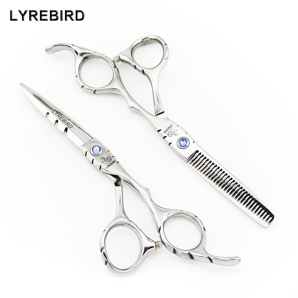 Scissors Shears Hair 55 INCH 6 Japan Barber Cutting Blue Stone Shear Salon Tools LYREBIRD 230906