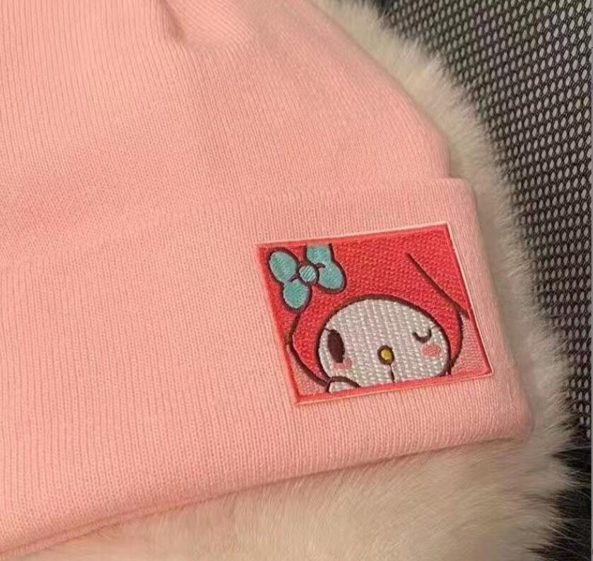 Fashion Kawaii Cinnamoroll Girl Women Beanie Winter Protecting Ears Cute Knitted Warm Hat Outwear