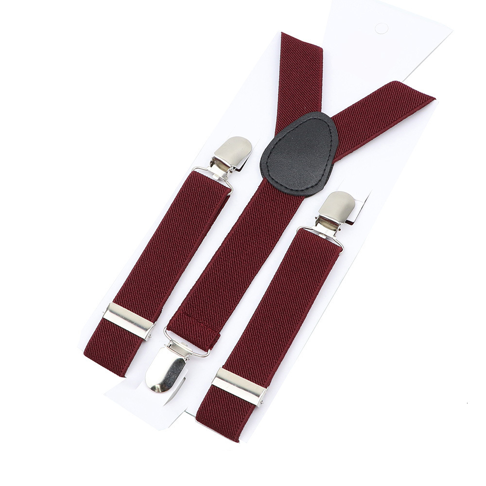 Suspenders Solid Color Kids Suspenders Clipon Straps Adjustable Elastic YBack Brace Children Boy Girl Braces Baby Wedding Tie Accessories 230907