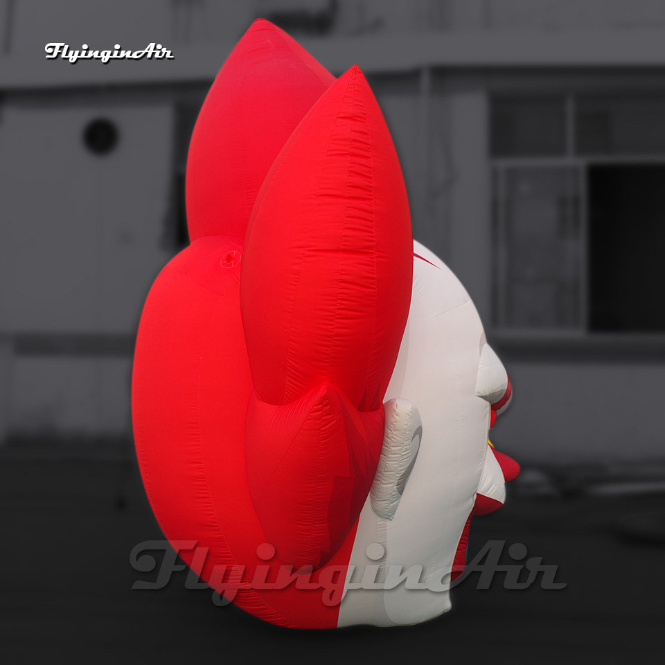 Funny Hanging Giant Inflatable Clown Head Balloon Halloween Figure Model With LED Light For Club Decoration