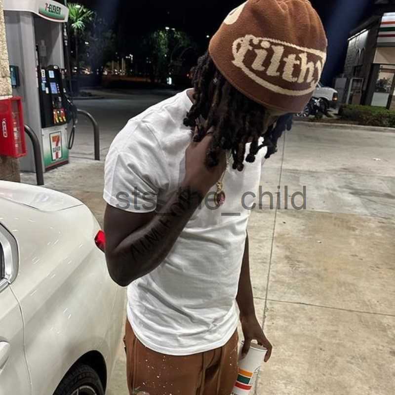 Beanie/Skull Caps Kpop Fashion Letters Jacquard Knitting Wool Acrylic Men Women Hat Aesthetic Y2K Grunge hip hop casual Harajuku Outdoor Beanie x0907