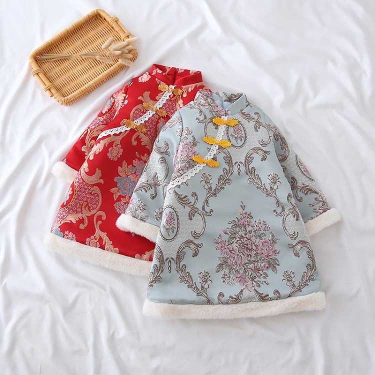 Down Coat Children's Winter Down Jackets Kids Thick Down Coat Baby Jacket For Girls Chinese Style New Year Girls Outerwear 2 4 5 6 7 R230905