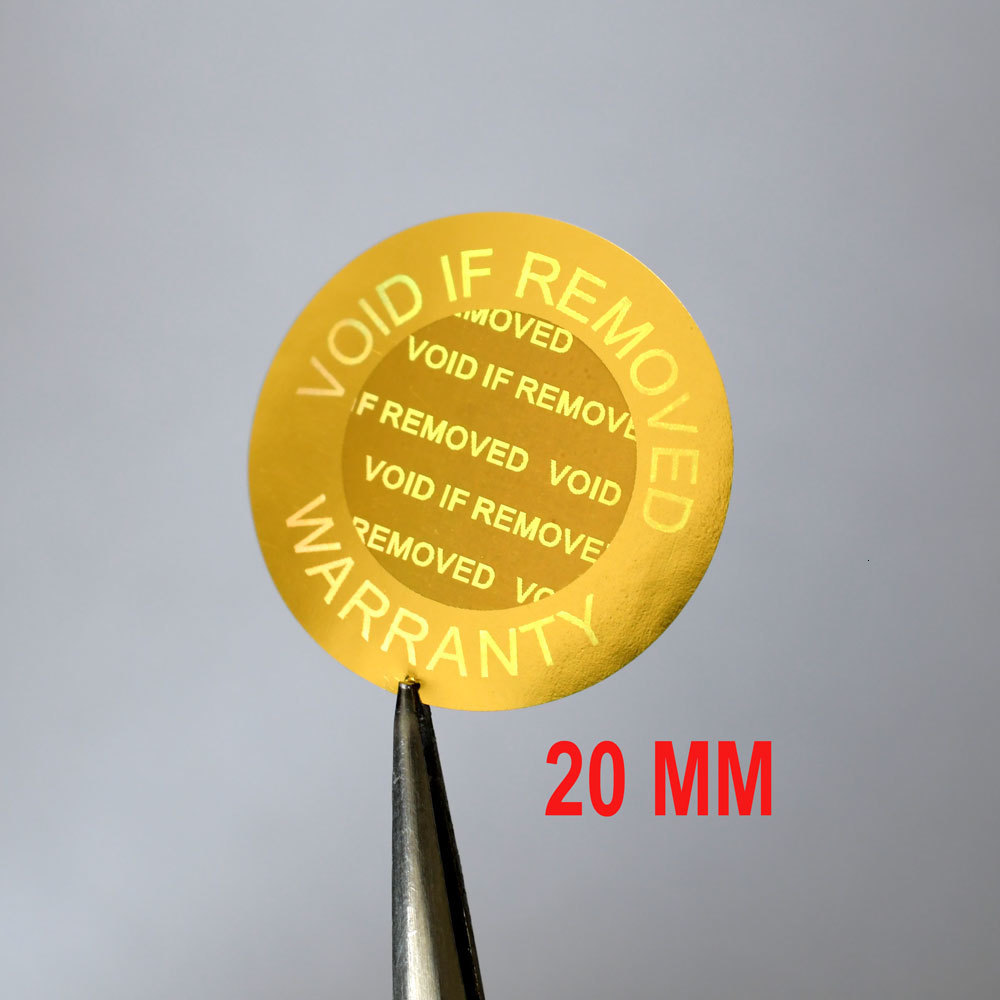 Other Decorative Stickers phone repair VOID IF REMOVED Warranty 8mm small security Hologram for onetime use 230907