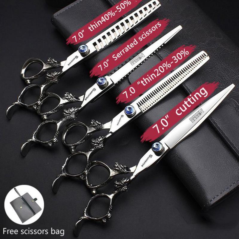 Scissors Shears 55677589 inch Hair Cutting shears Hairdressing Thinning razor Salon Barber set 230906