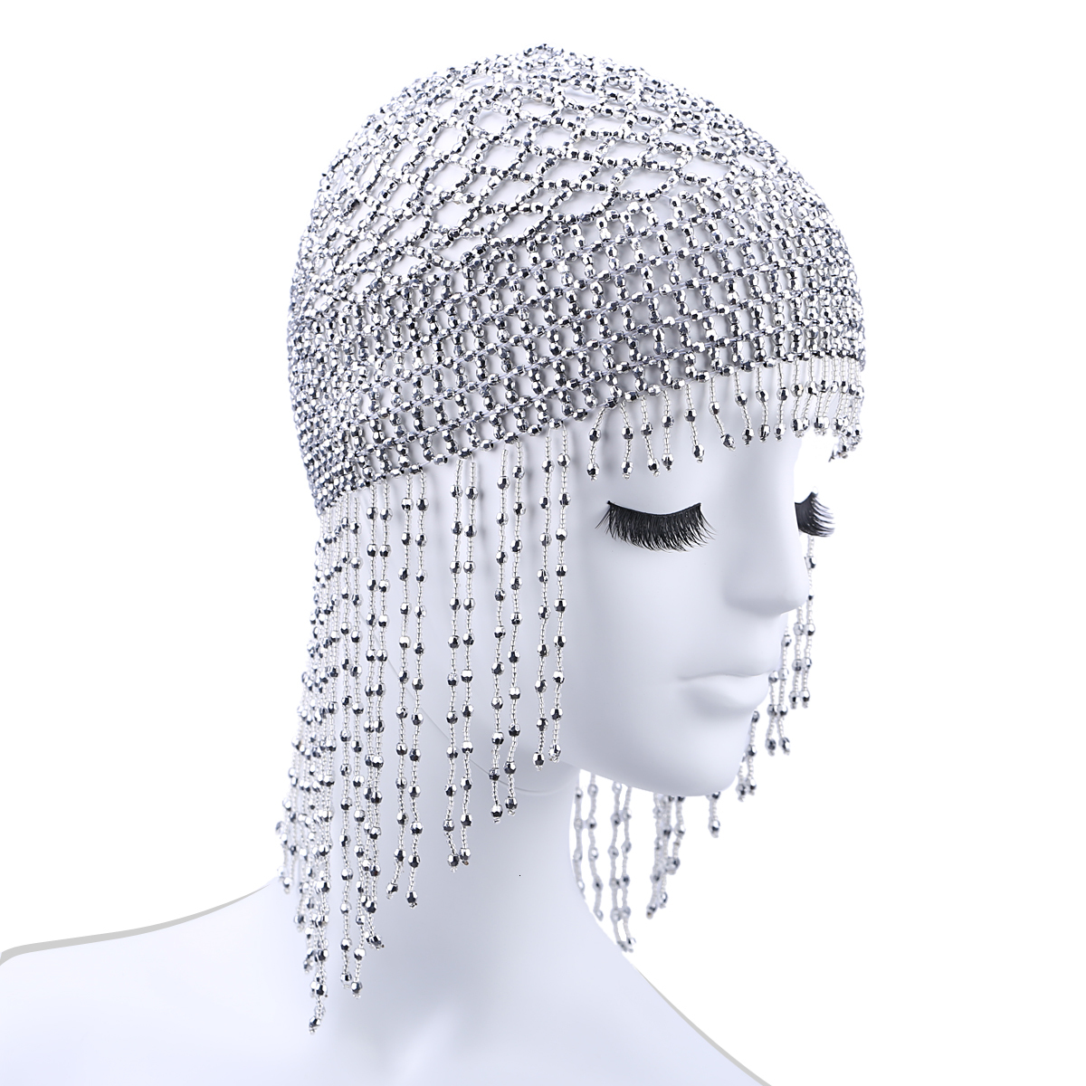 Wedding Hair Jewelry Girls Women Exotic Cleopatra Beaded Belly Dance Head Cap Hat Headwrap Hair Accessory Headpiece for Party Wedding Showing 230907