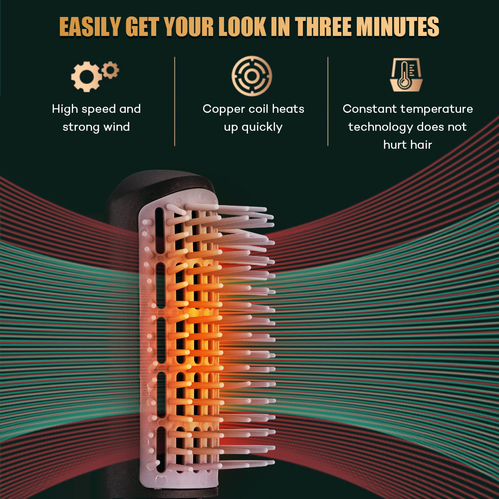 Hair Dryers Dryer Comb Air Curling For Roller Blow Ionic Straightening Brush Quick Dry Curler Iron 230906