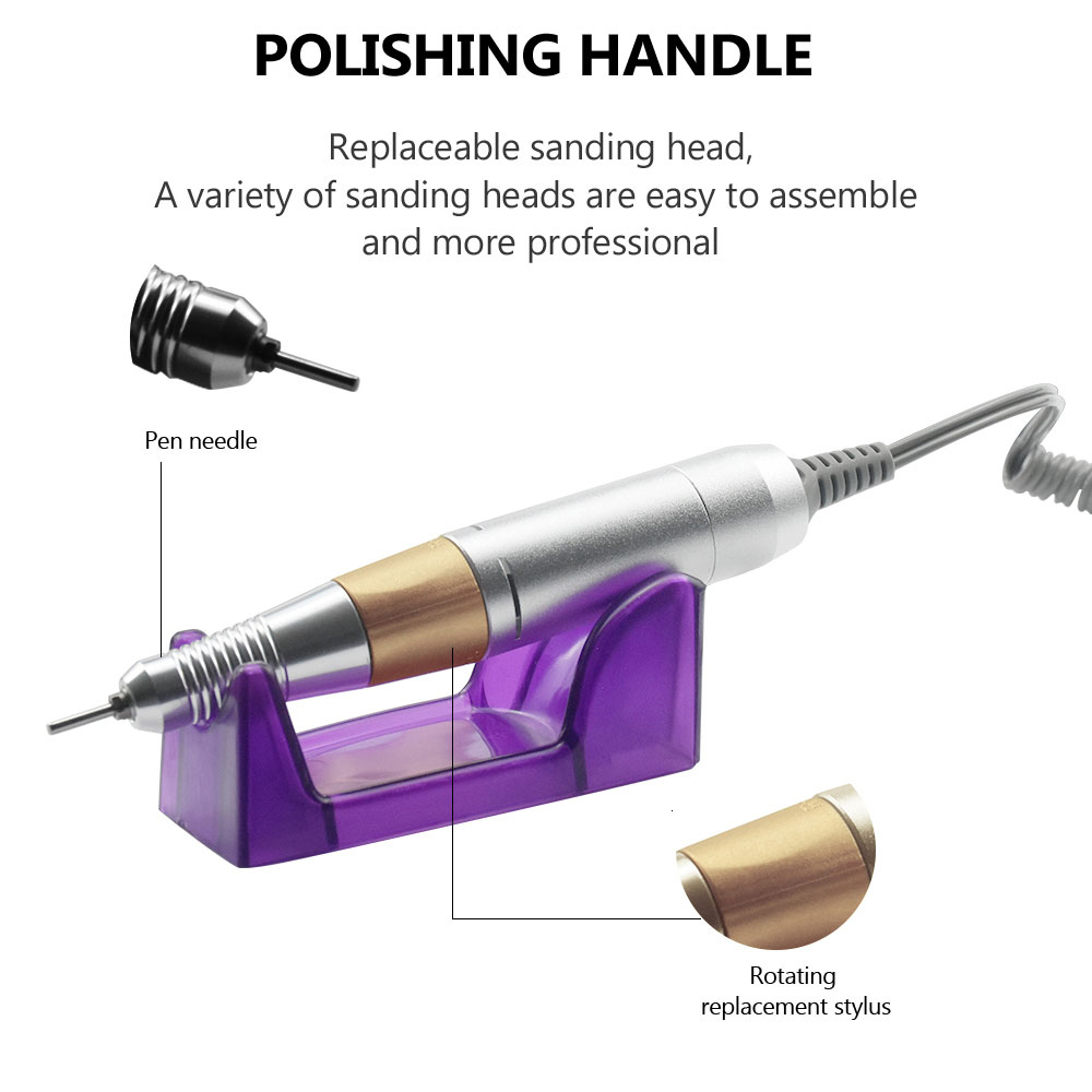 Nail Manicure Set Nail Drill Machine 35000RPM Pro Manicure Machine Apparatus For Manicure Pedicure Kit Electric Nail File With Cutter Nail Tool 230809