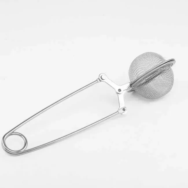 UPS Kitchenware Accessories Tools Tea Infuser 304 Stainless Steel Sphere Mesh Strainer Coffee Herb Spice Filter Diffuser Handle Ball Boutique 9.8