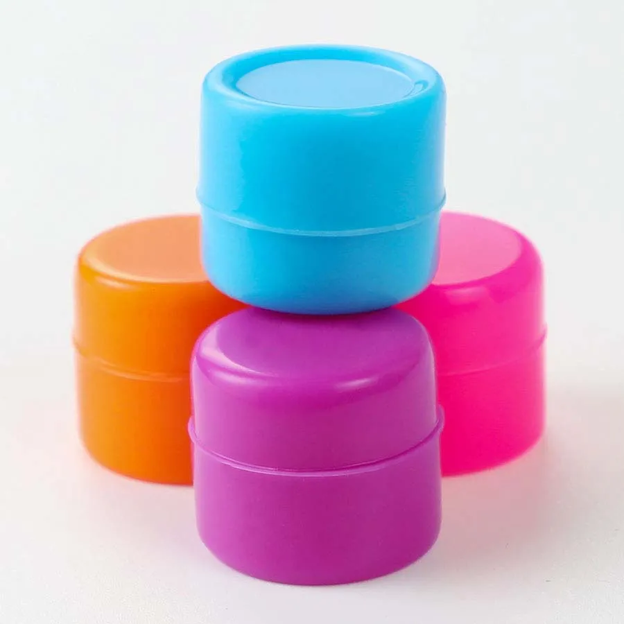 Super Mini jar 2ML silicone wax dabber rig containers MOQ=10pcs storage bottles use for organization random color LL