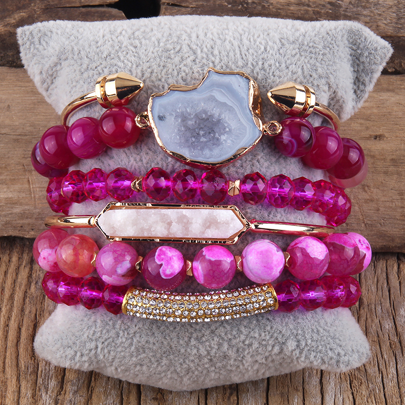 Charm Bracelets RH Fashion Boho Beaded Bracelet Jewelry Multi 6pc Stack Bracelet Bangle Sets For Women Gift 230907