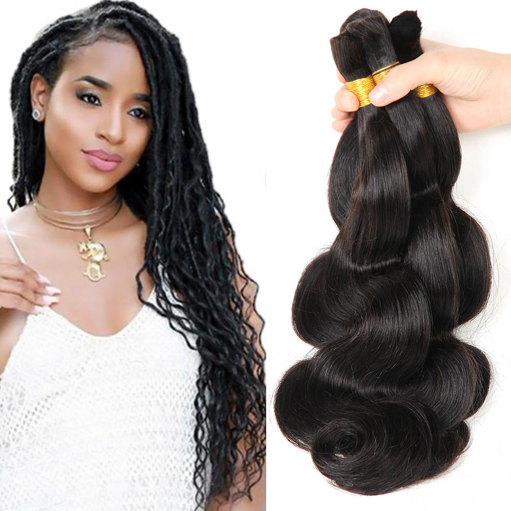 FUGUANRENFA Brazilian Body Wave Human hair Bulk For Good Quality Cheapest Price 8-30 Inch 3Pcs/Lot Braiding Braid Extensions