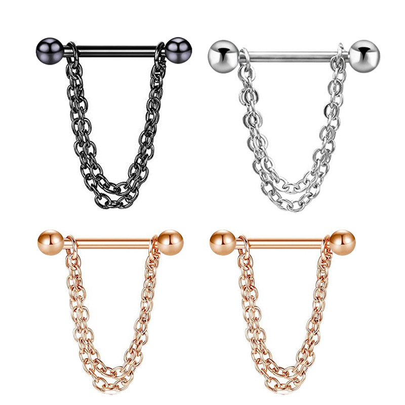 Sexy Nipple Ring Nipple Piercing Bars 316L Surgical Steel Body Piercing Barbell Jewelry Antii-allergy Black Silver Gold Color Top Quality Wholesale Pr